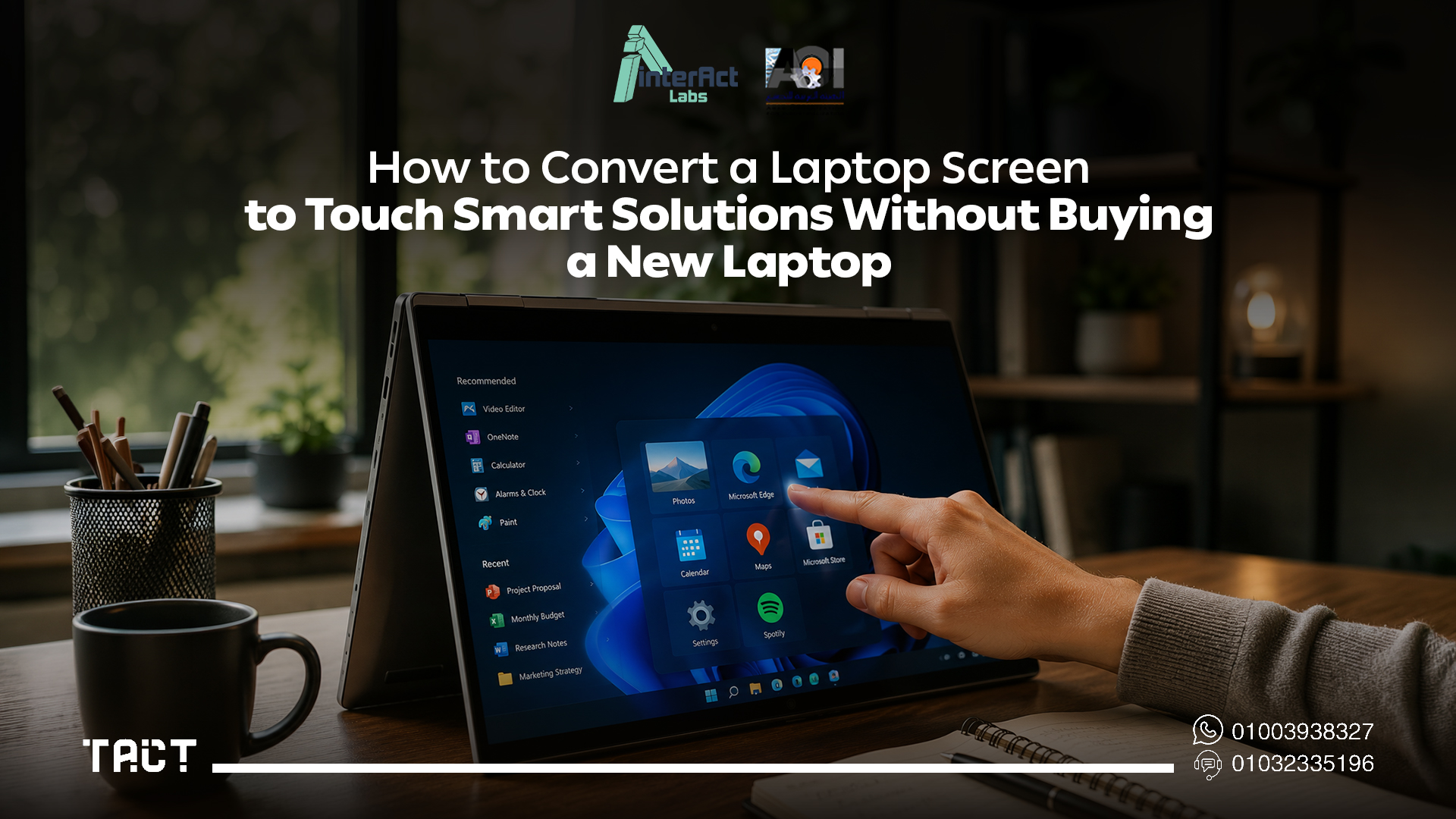 Convert Laptop Screen to Touch — Tact Device by Interact Labs